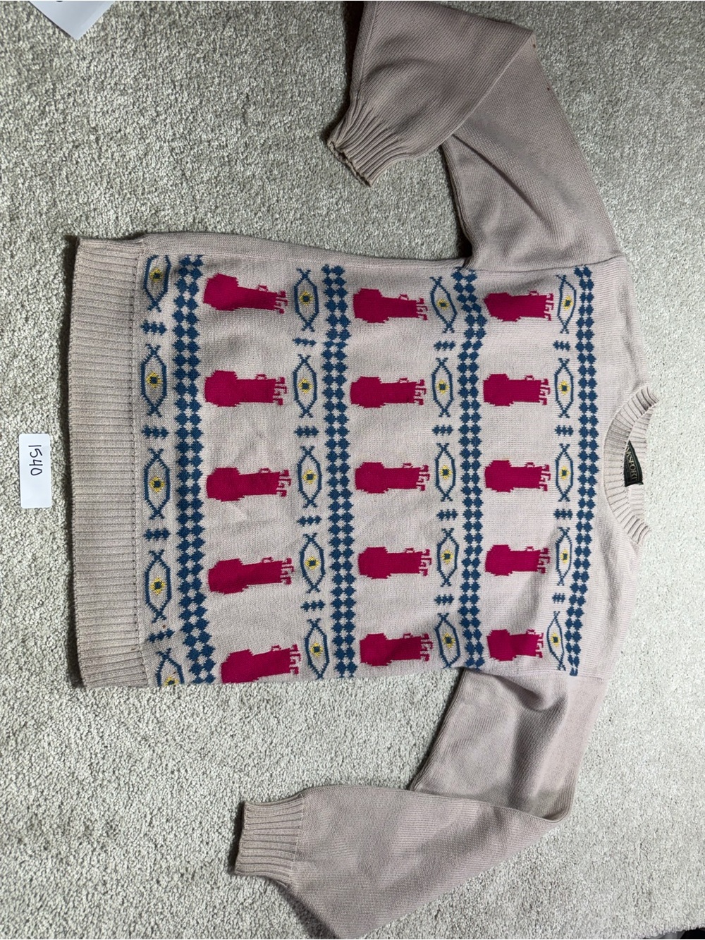 Vintage Linksport by Austad's Men's Golf  Sweater Long Sleeve Tan Size Small
